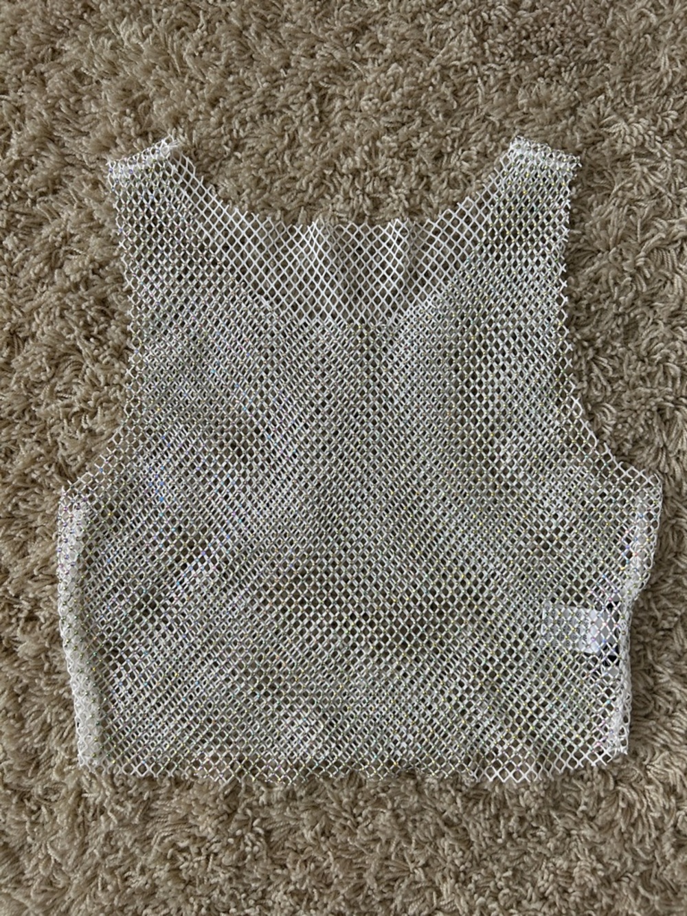 Tic Toc Iridescent Mesh Sleeveless Top - Size S